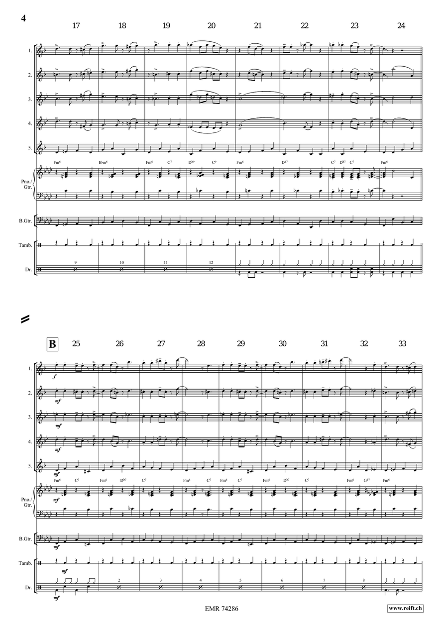 Go Down Moses Go Down Moses Saxophone Quintet scores gallery preview page 4