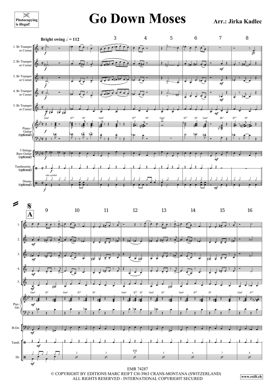 Go Down Moses Go Down Moses Cornet scores gallery preview page 3