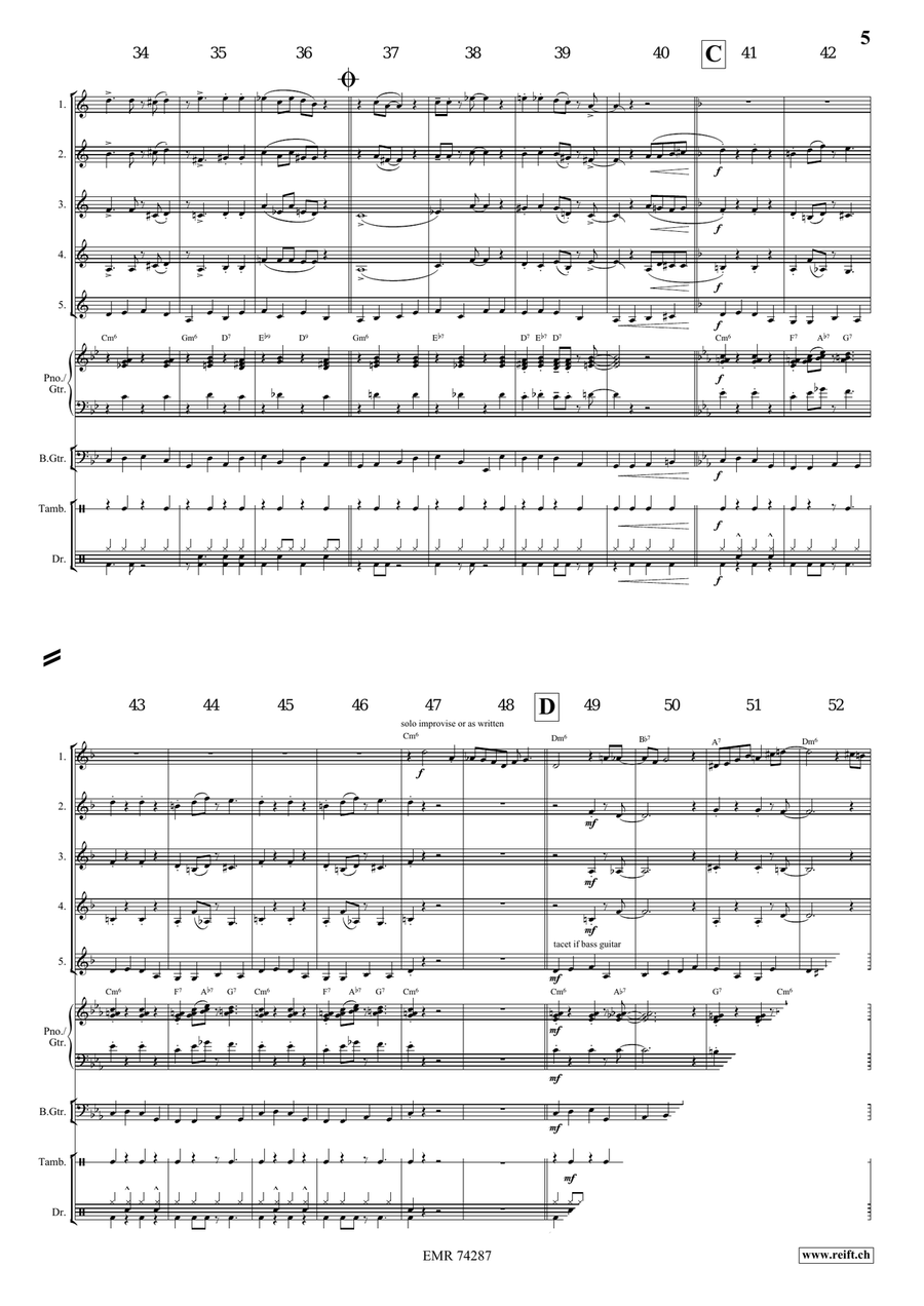 Go Down Moses Go Down Moses Cornet scores gallery preview page 5