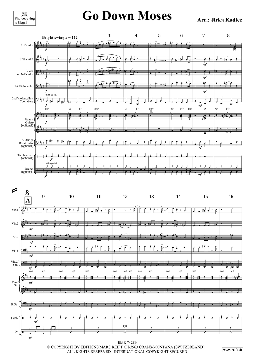 Go Down Moses Go Down Moses String Quintet scores gallery preview page 3