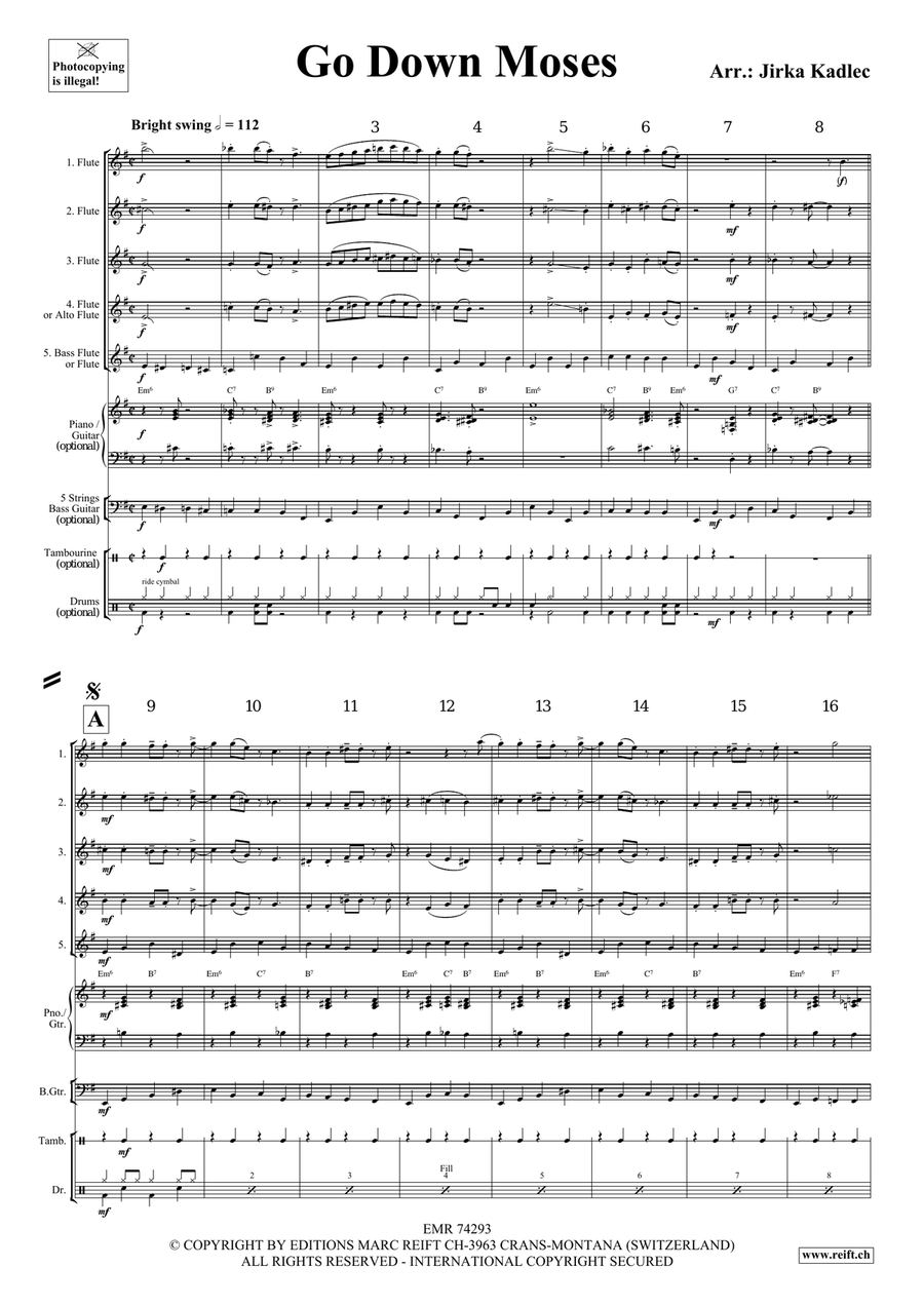 Go Down Moses Go Down Moses Flute scores gallery preview page 3