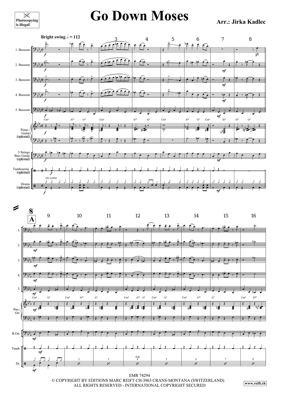 Go Down Moses Go Down Moses Bassoon scores gallery preview page 3