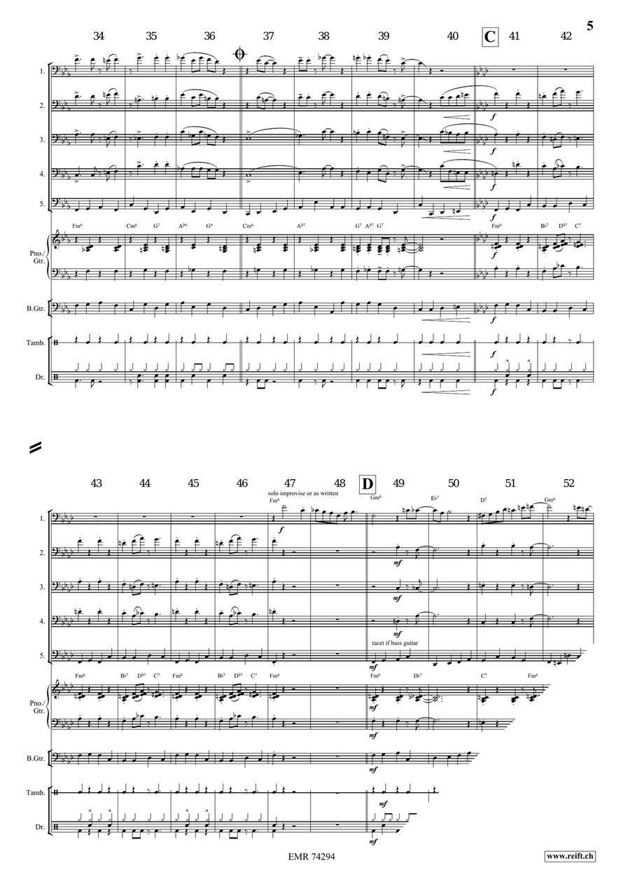 Go Down Moses Go Down Moses Bassoon scores gallery preview page 5