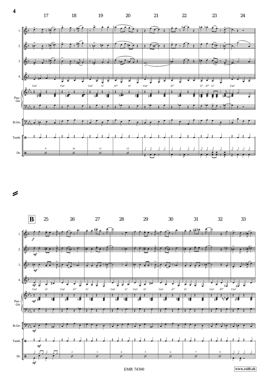 Go Down Moses Go Down Moses Clarinet Quartet scores gallery preview page 4