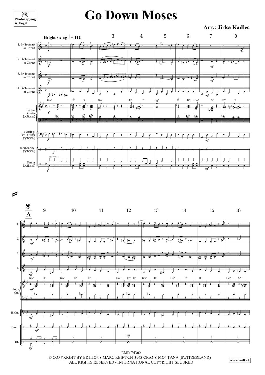 Go Down Moses Go Down Moses Cornet scores gallery preview page 3