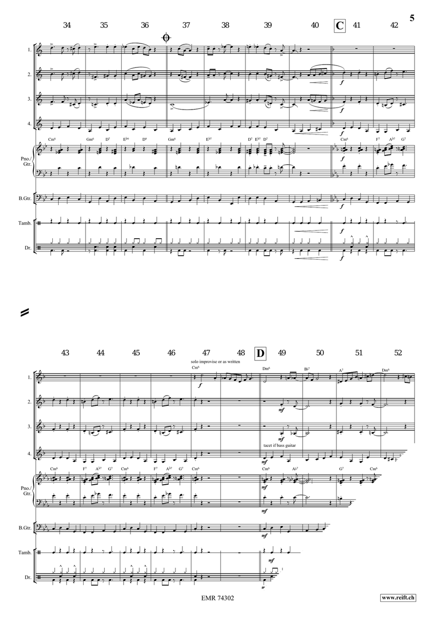 Go Down Moses Go Down Moses Cornet scores gallery preview page 5