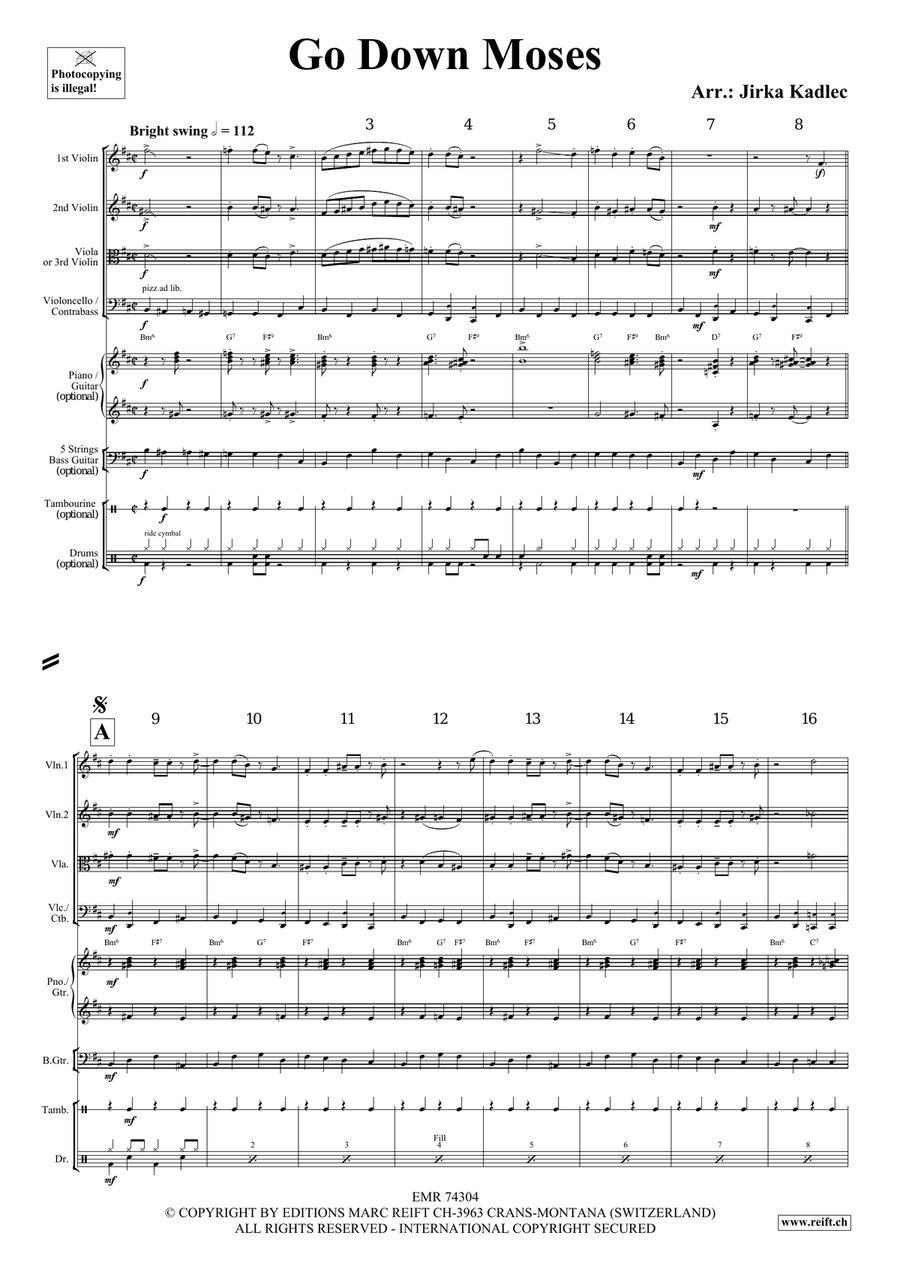 Go Down Moses Go Down Moses String Quartet scores gallery preview page 3