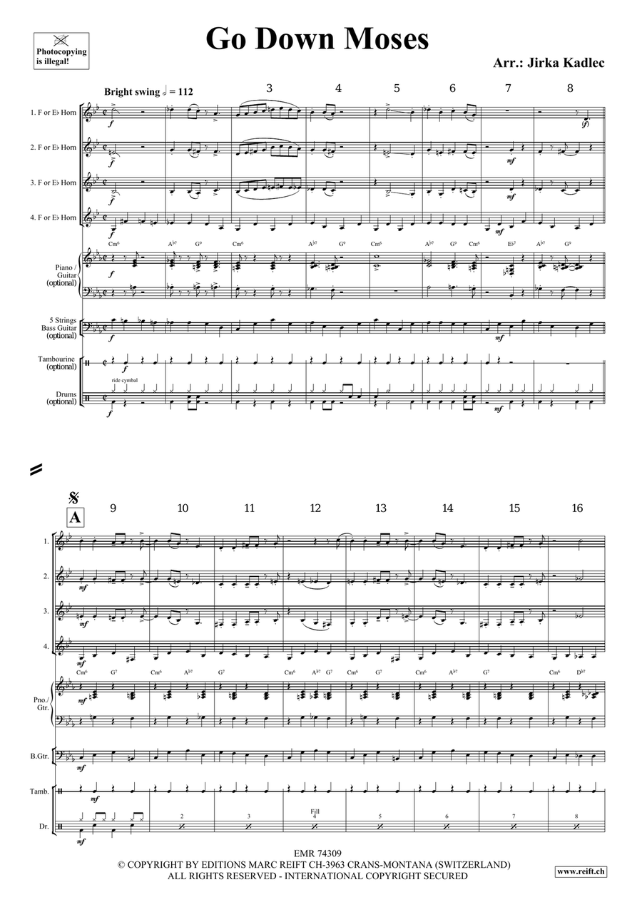 Go Down Moses Go Down Moses Horn scores gallery preview page 3
