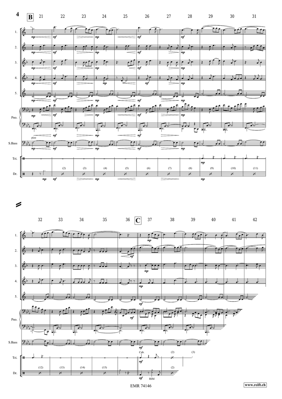 A Love Story A Love Story Saxophone Quintet scores gallery preview page 5