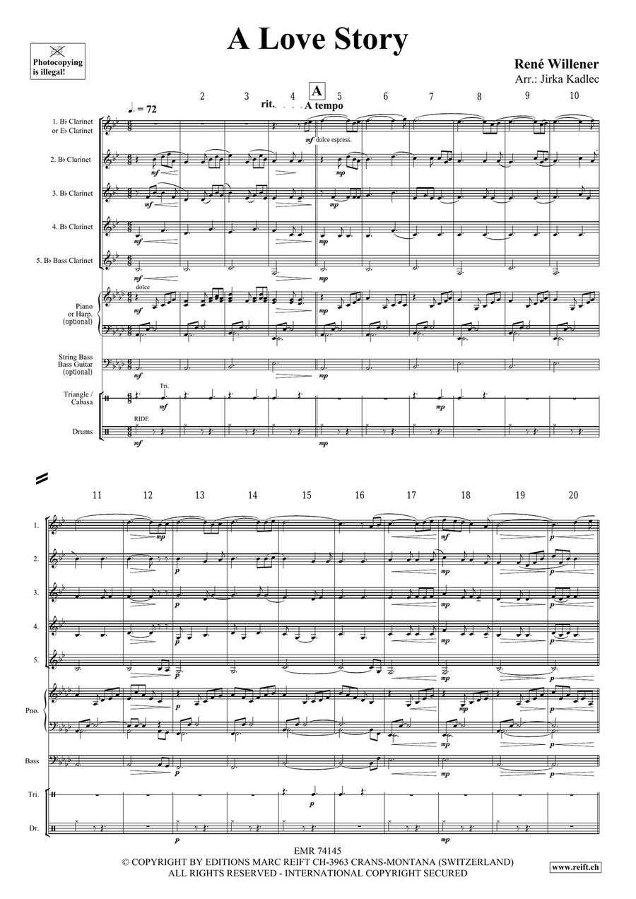 A Love Story A Love Story Clarinet Quintet scores gallery preview page 4