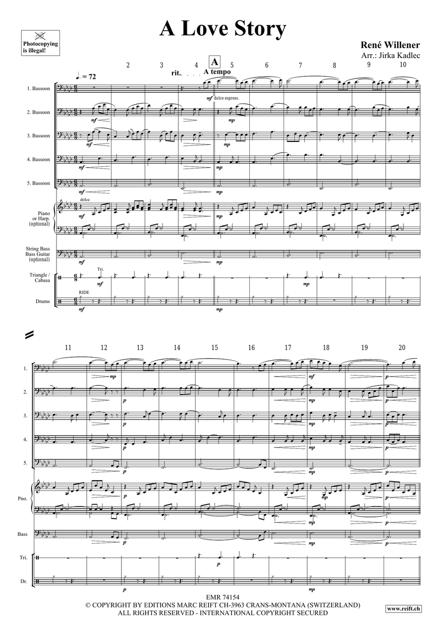 A Love Story A Love Story Bassoon scores gallery preview page 4