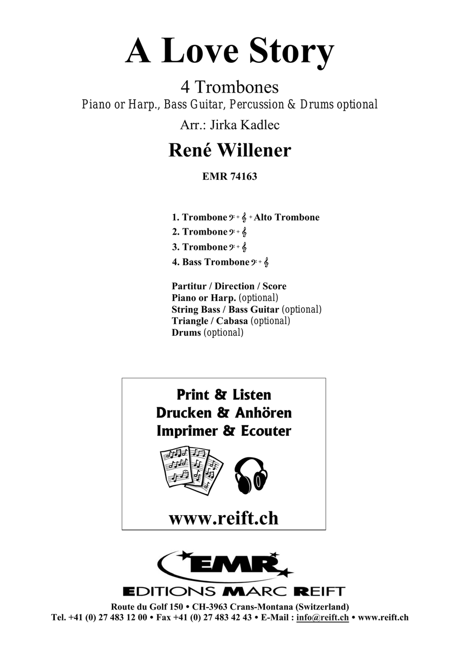 A Love Story A Love Story Trombone Quartet scores gallery preview page 2