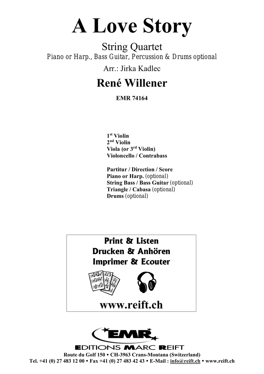A Love Story A Love Story String Quartet scores gallery preview page 2