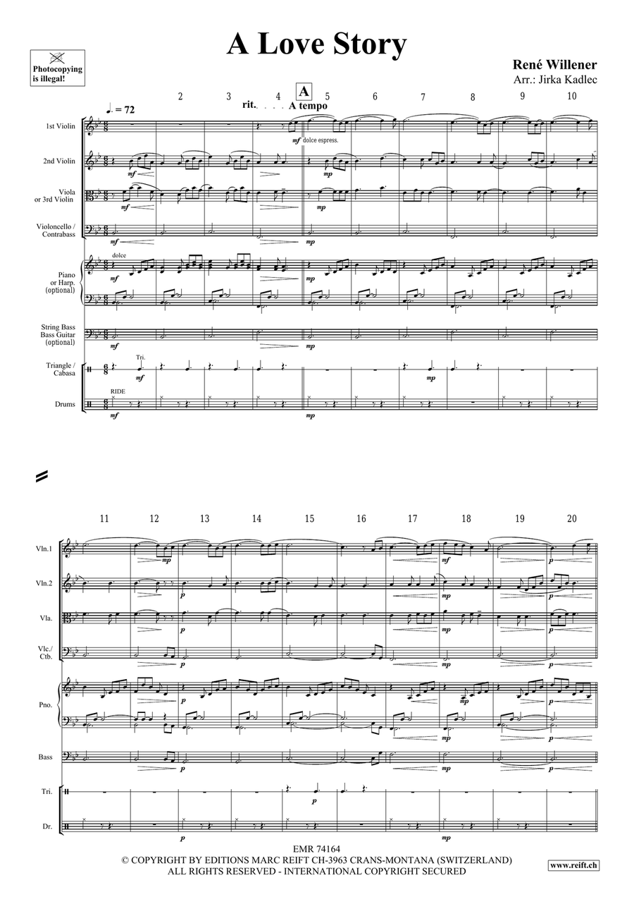 A Love Story A Love Story String Quartet scores gallery preview page 4