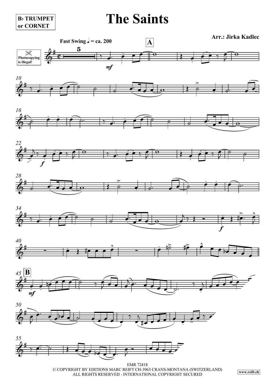 The Saints The Saints Cornet scores gallery preview page 3