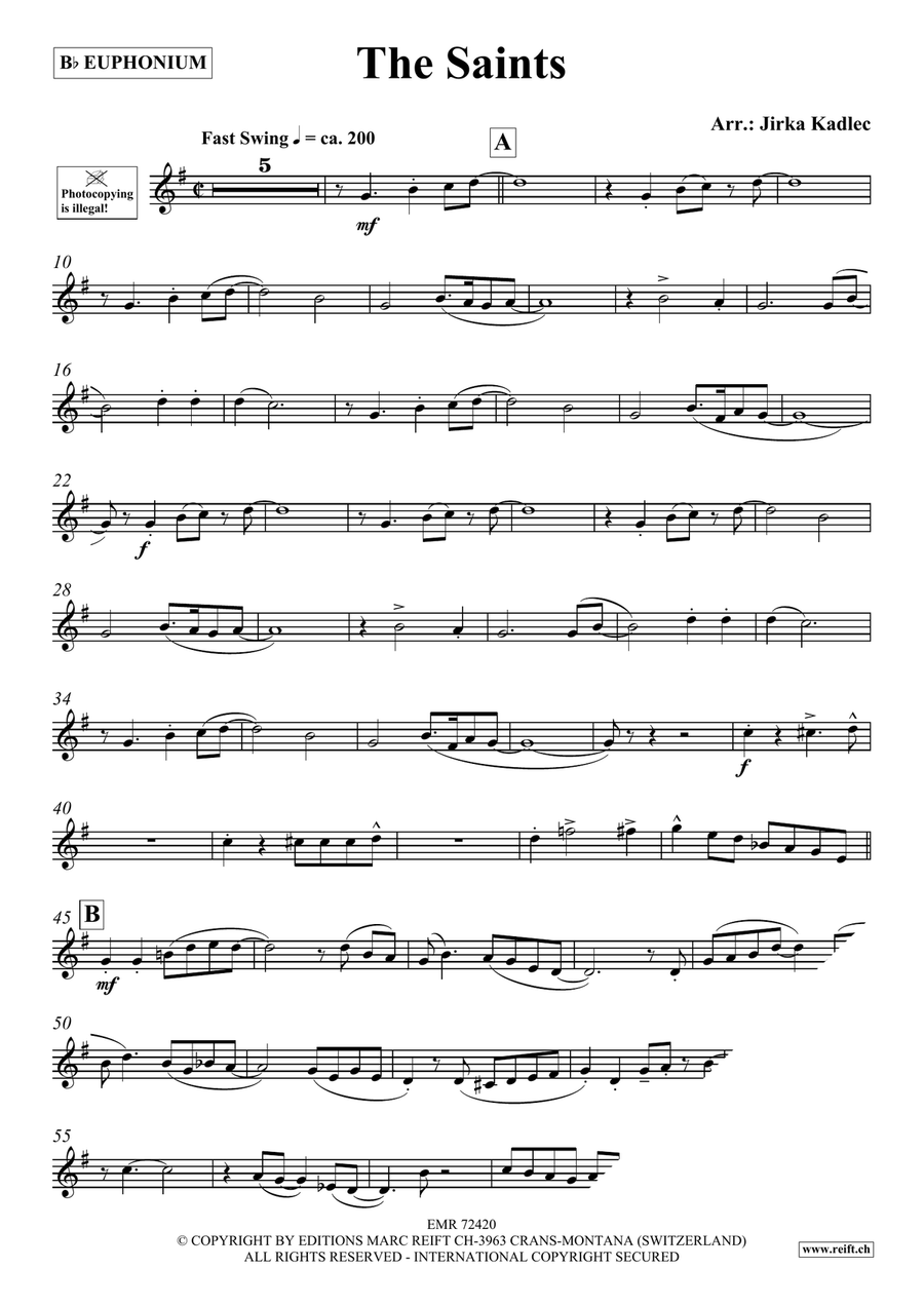 The Saints The Saints Euphonium scores gallery preview page 3