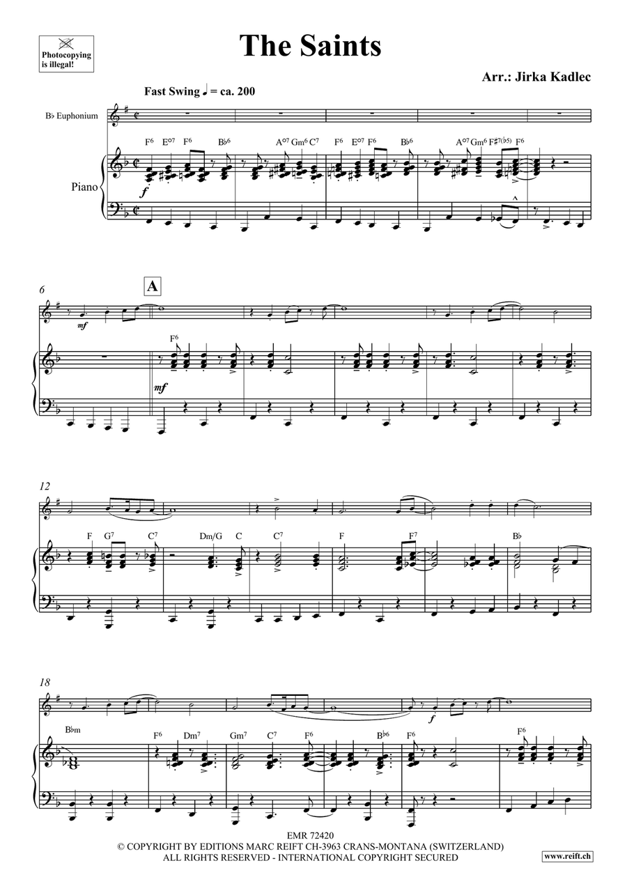 The Saints The Saints Euphonium scores gallery preview page 4