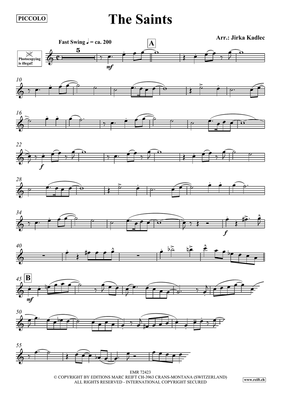 The Saints The Saints Piccolo scores gallery preview page 3
