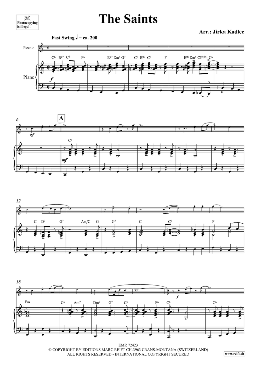 The Saints The Saints Piccolo scores gallery preview page 4