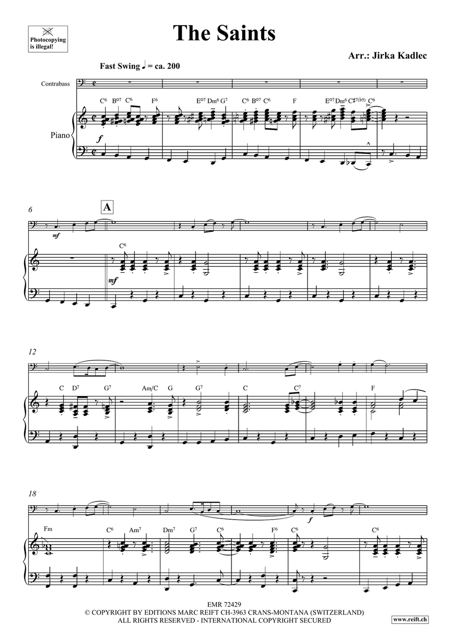 The Saints The Saints Double Bass scores gallery preview page 4