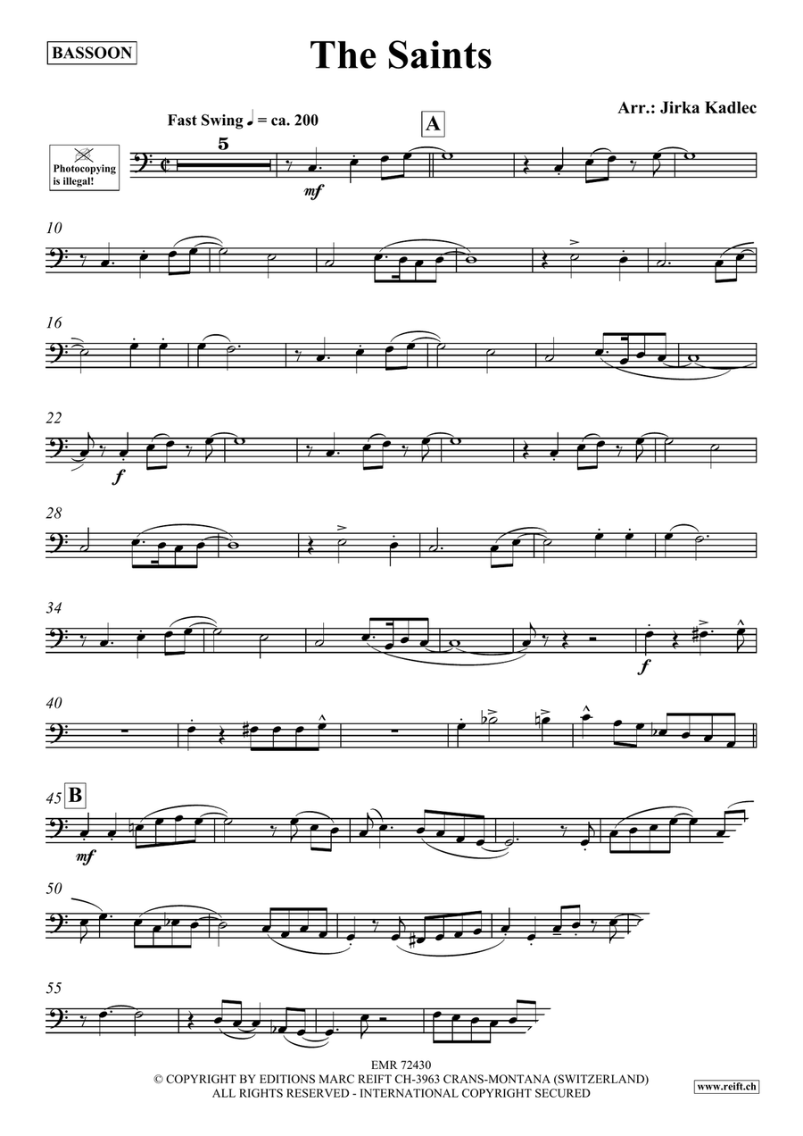 The Saints The Saints Bassoon Solo scores gallery preview page 3