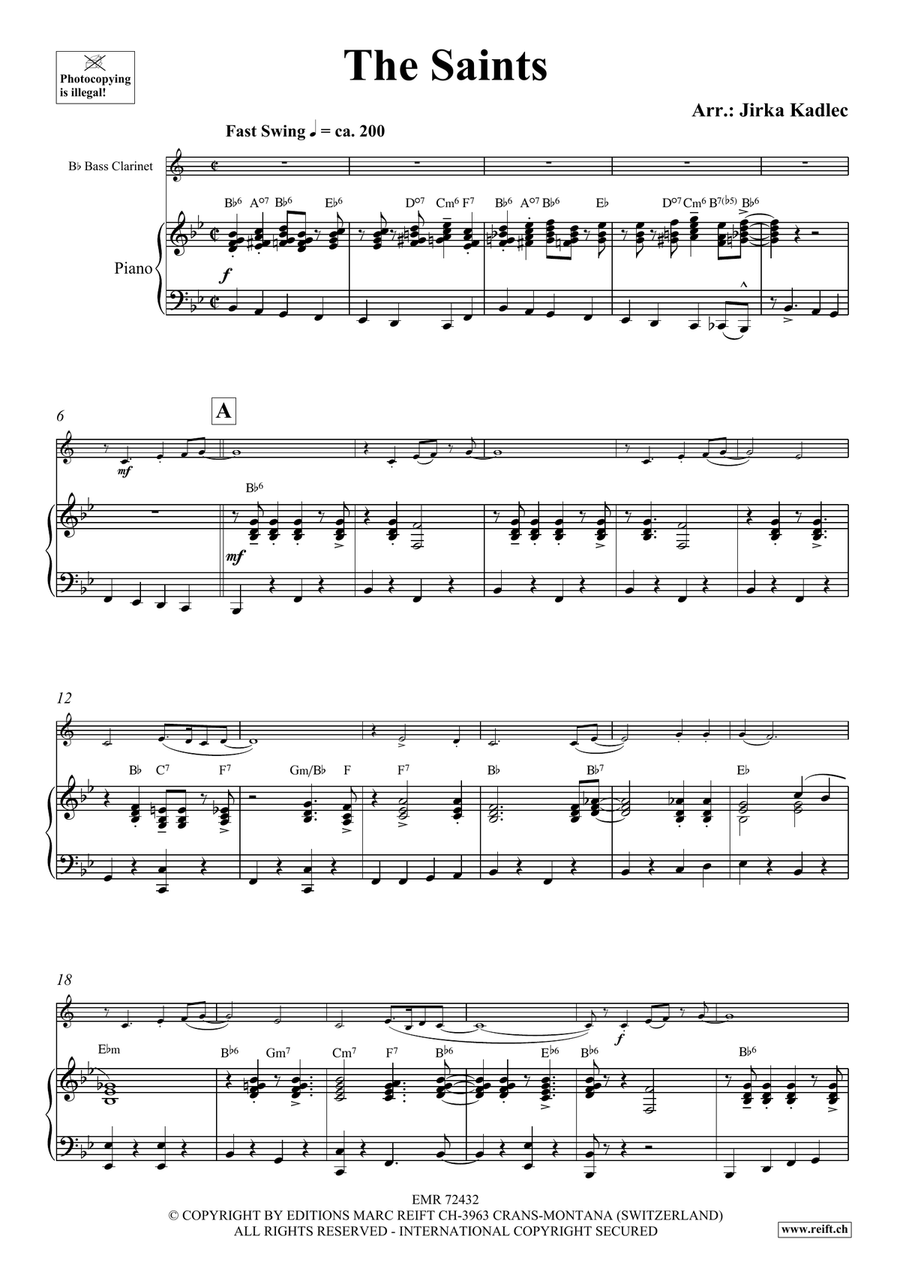 The Saints The Saints Bass Clarinet scores gallery preview page 4