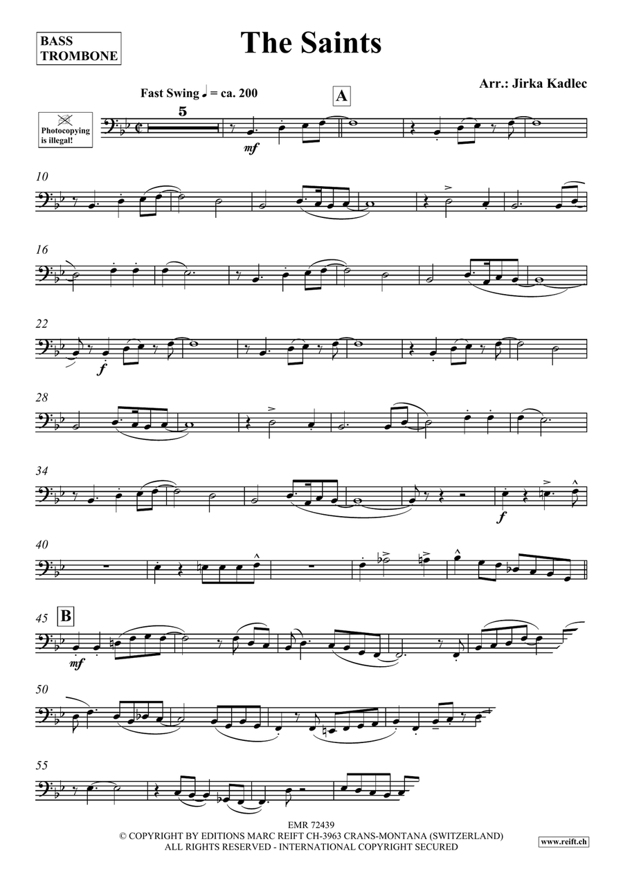 The Saints The Saints Bass Trombone scores gallery preview page 3