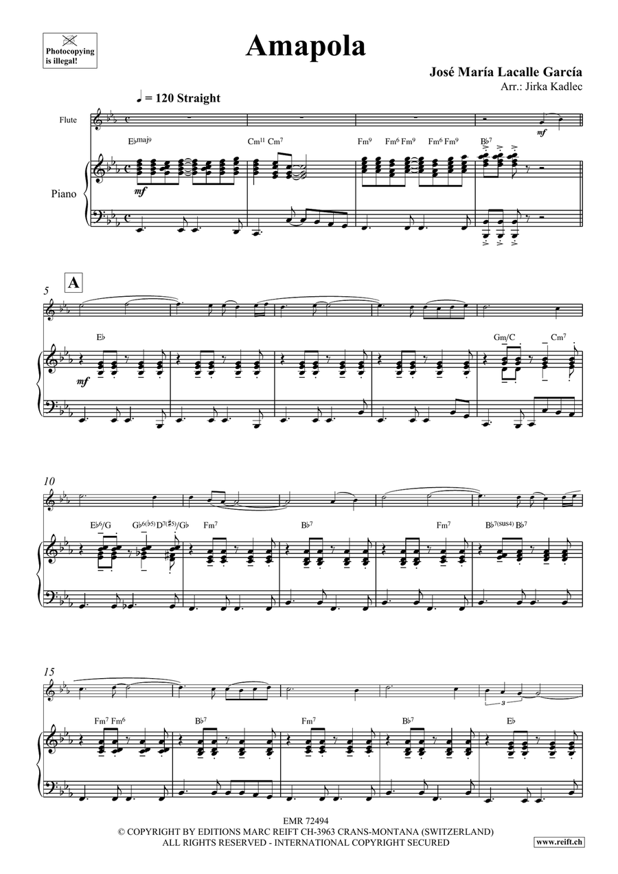 Amapola Amapola Flute Solo scores gallery preview page 4