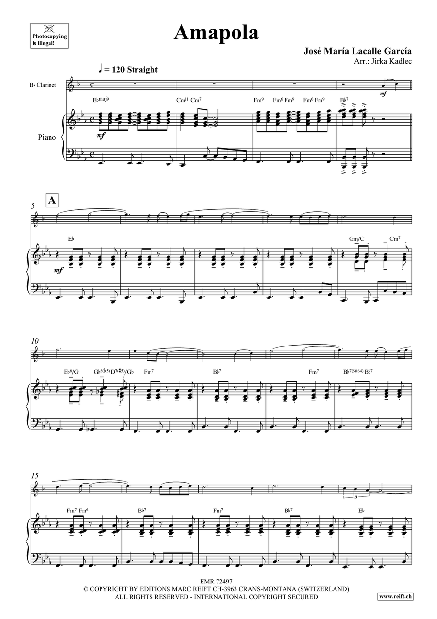 Amapola Amapola Clarinet Solo scores gallery preview page 4