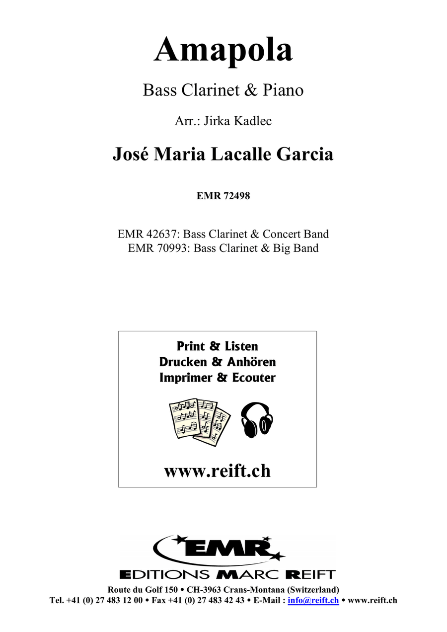 Amapola Amapola Bass Clarinet scores gallery preview page 2