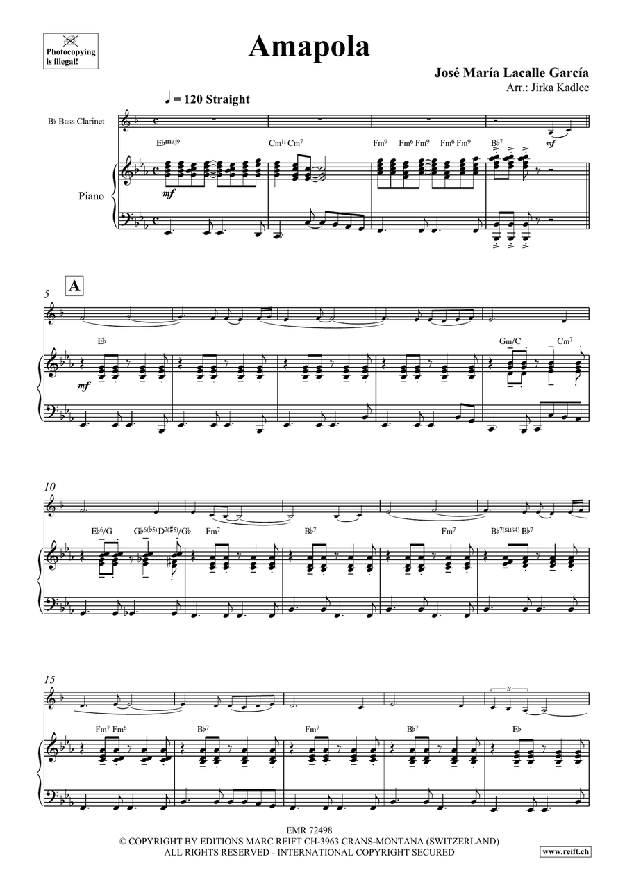 Amapola Amapola Bass Clarinet scores gallery preview page 4