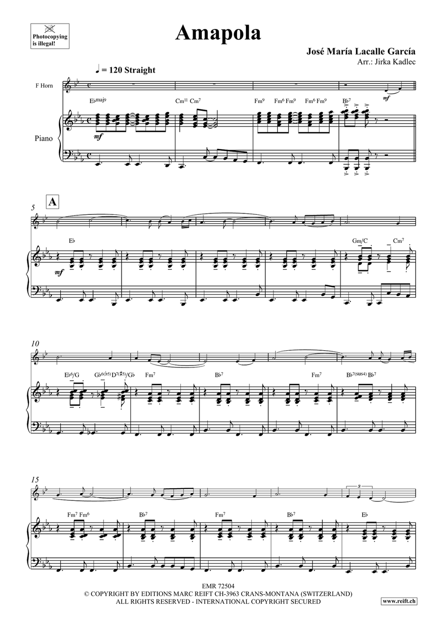 Amapola Amapola Horn scores gallery preview page 4