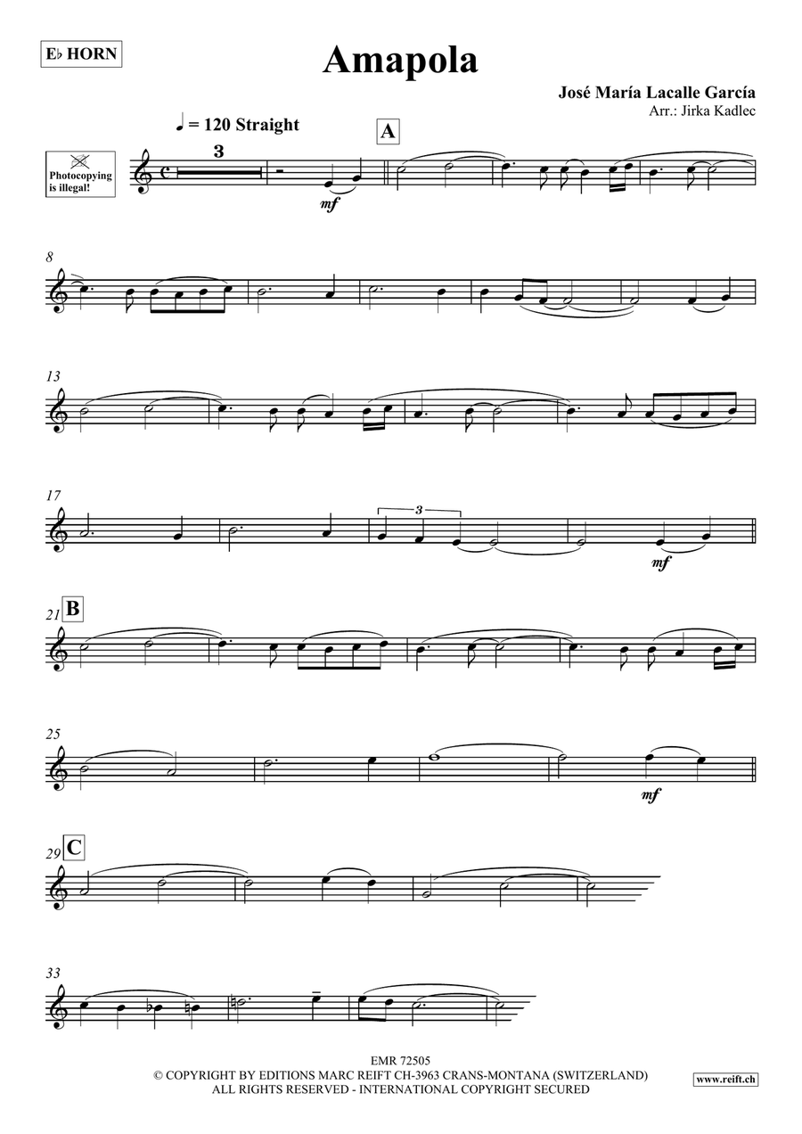 Amapola Amapola Horn scores gallery preview page 3