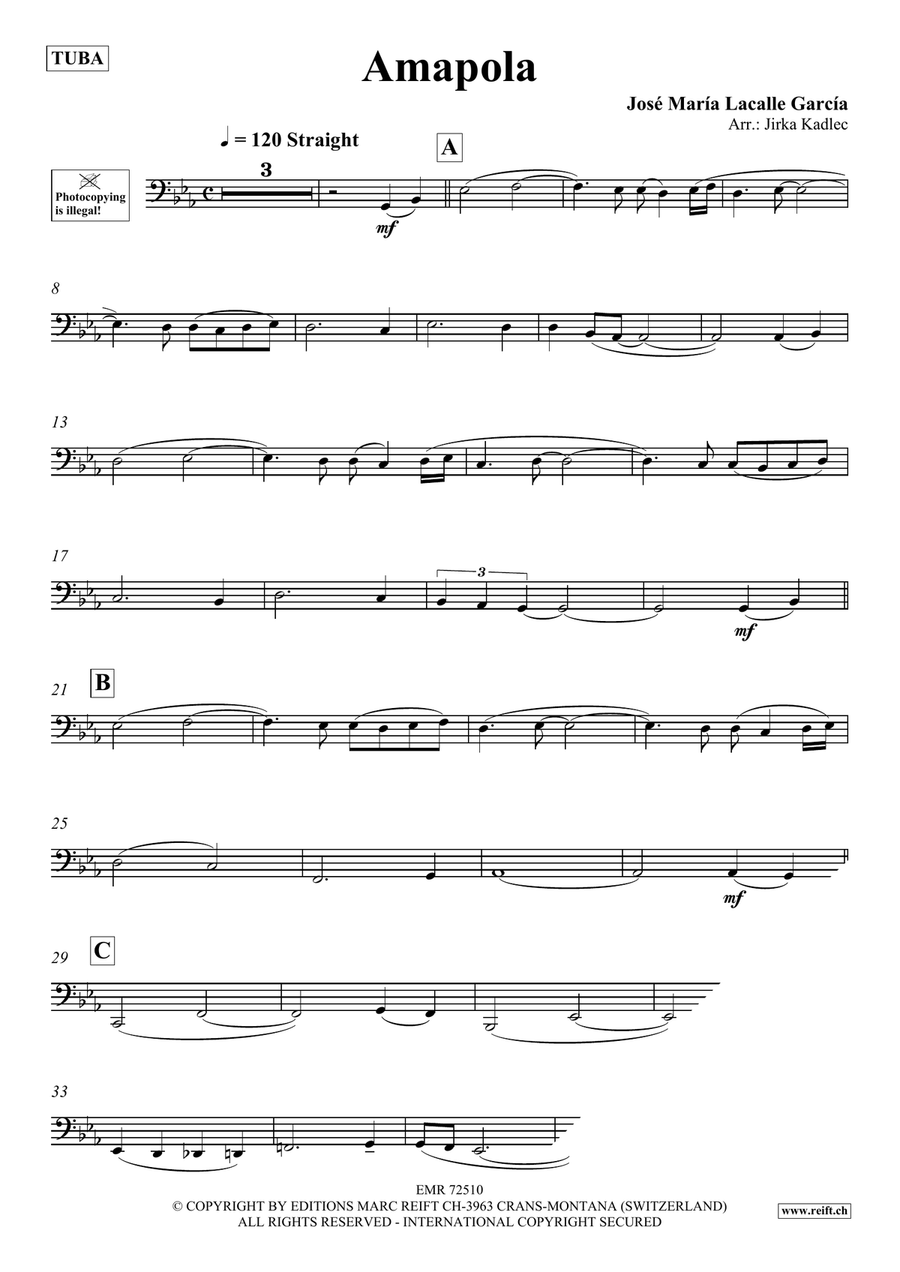 Amapola Amapola Tuba scores gallery preview page 3