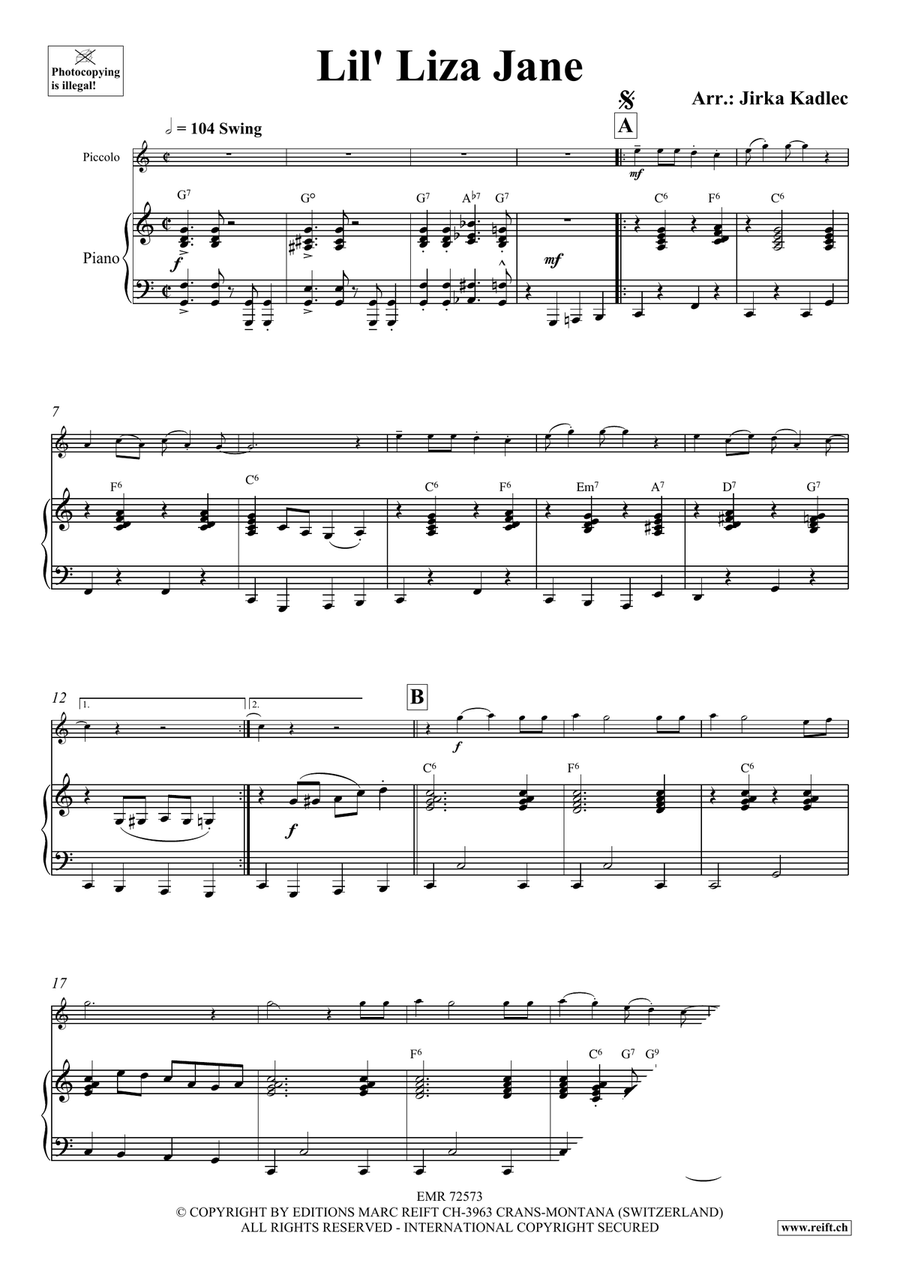 Lil' Liza Jane Lil' Liza Jane Piccolo scores gallery preview page 3