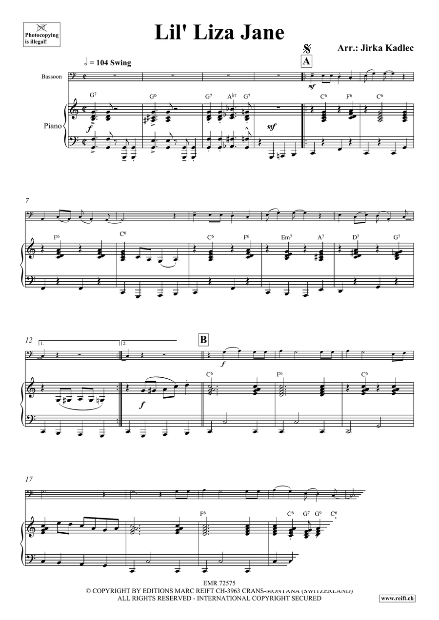 Lil' Liza Jane Lil' Liza Jane Bassoon Solo scores gallery preview page 3