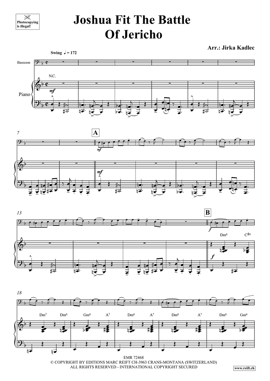 Joshua Fit The Battle Of Jericho Bassoon Solo scores gallery preview page 4