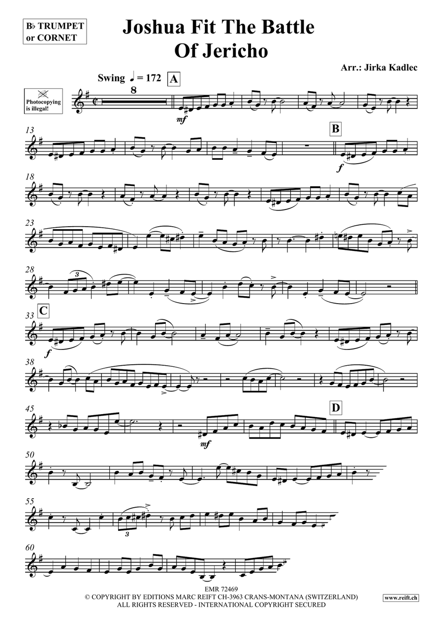 Joshua Fit The Battle Of Jericho Cornet scores gallery preview page 3