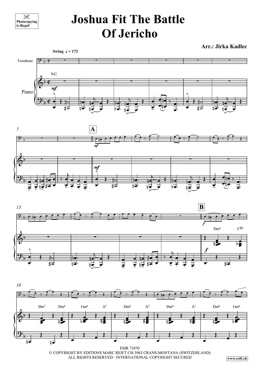 Joshua Fit The Battle Of Jericho Piano Accompaniment scores gallery preview page 4