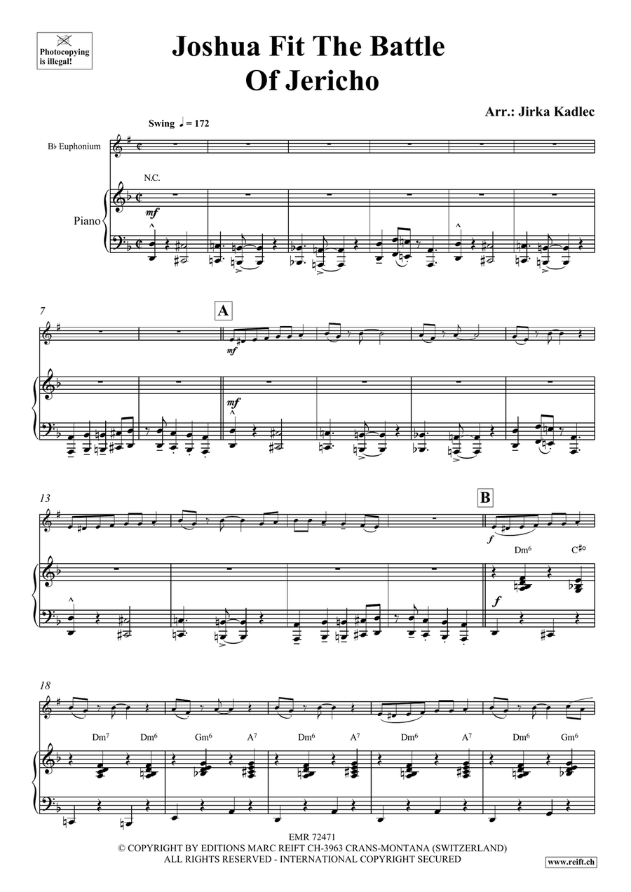 Joshua Fit The Battle Of Jericho Euphonium scores gallery preview page 4