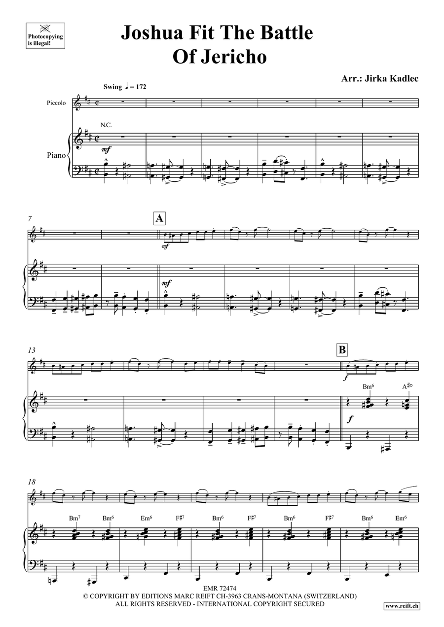Joshua Fit The Battle Of Jericho Piccolo scores gallery preview page 4