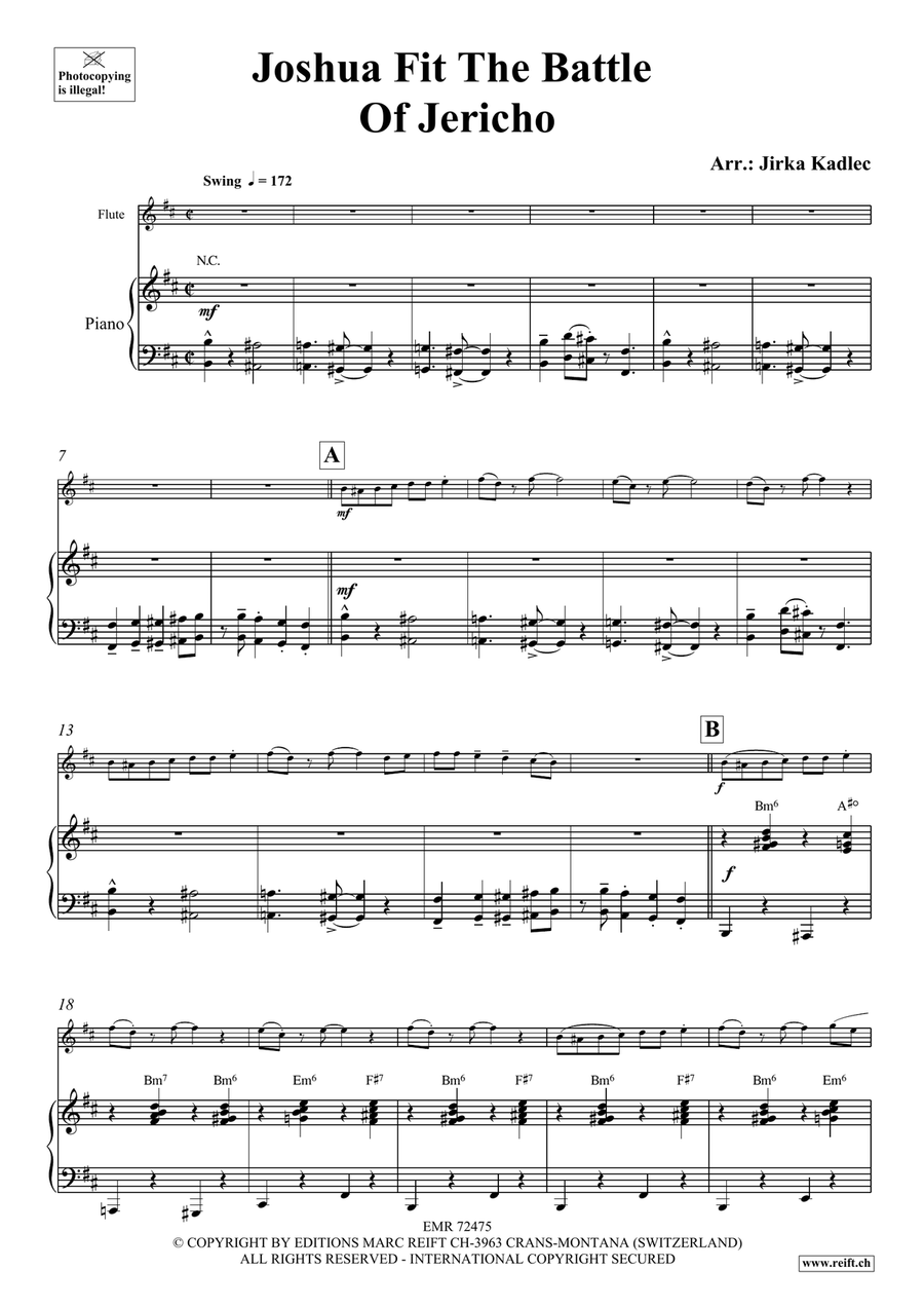 Joshua Fit The Battle Of Jericho Flute Solo scores gallery preview page 4