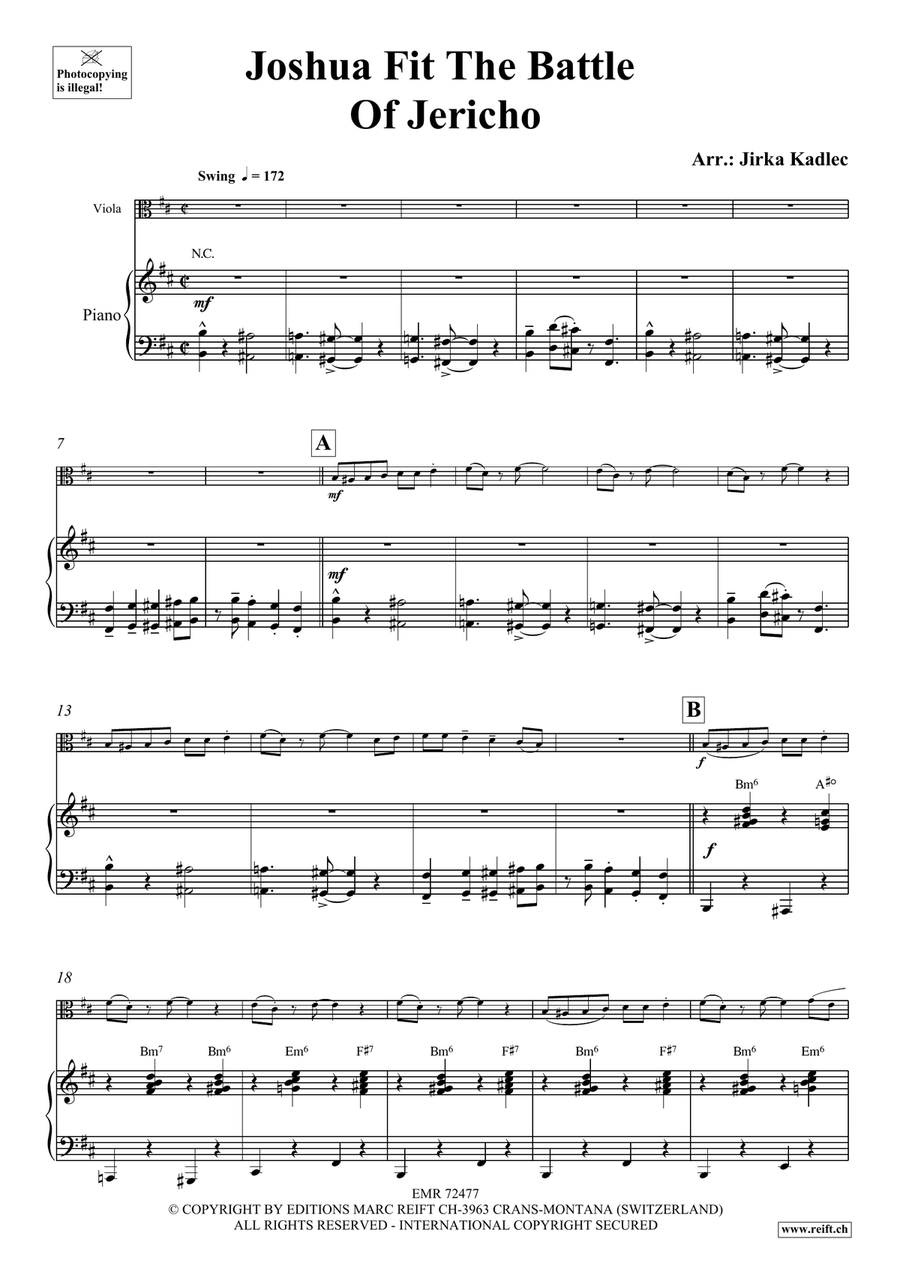 Joshua Fit The Battle Of Jericho Piano Accompaniment scores gallery preview page 4