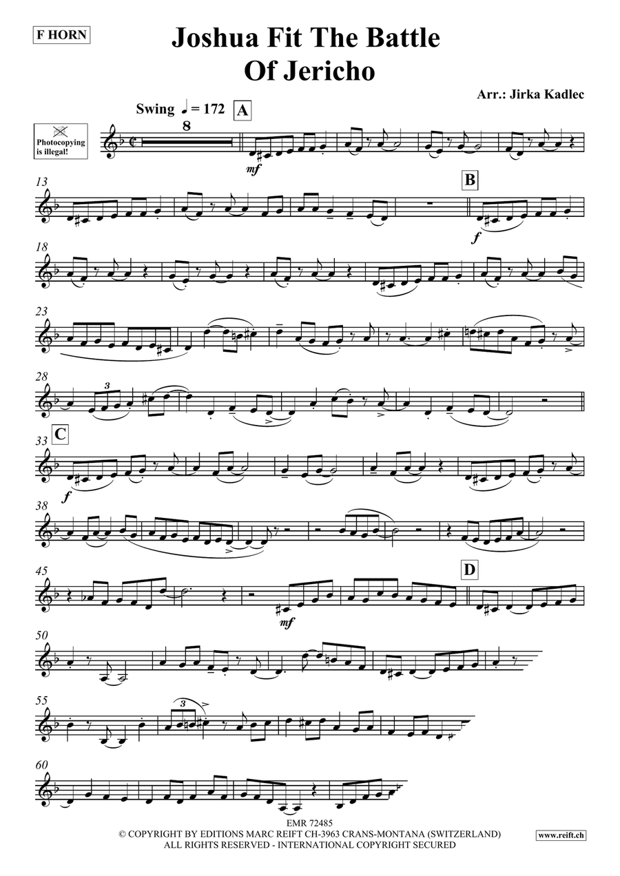 Joshua Fit The Battle Of Jericho Horn scores gallery preview page 3