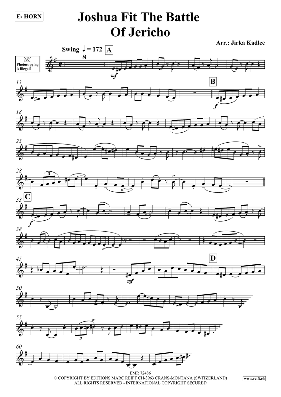 Joshua Fit The Battle Of Jericho Horn scores gallery preview page 3