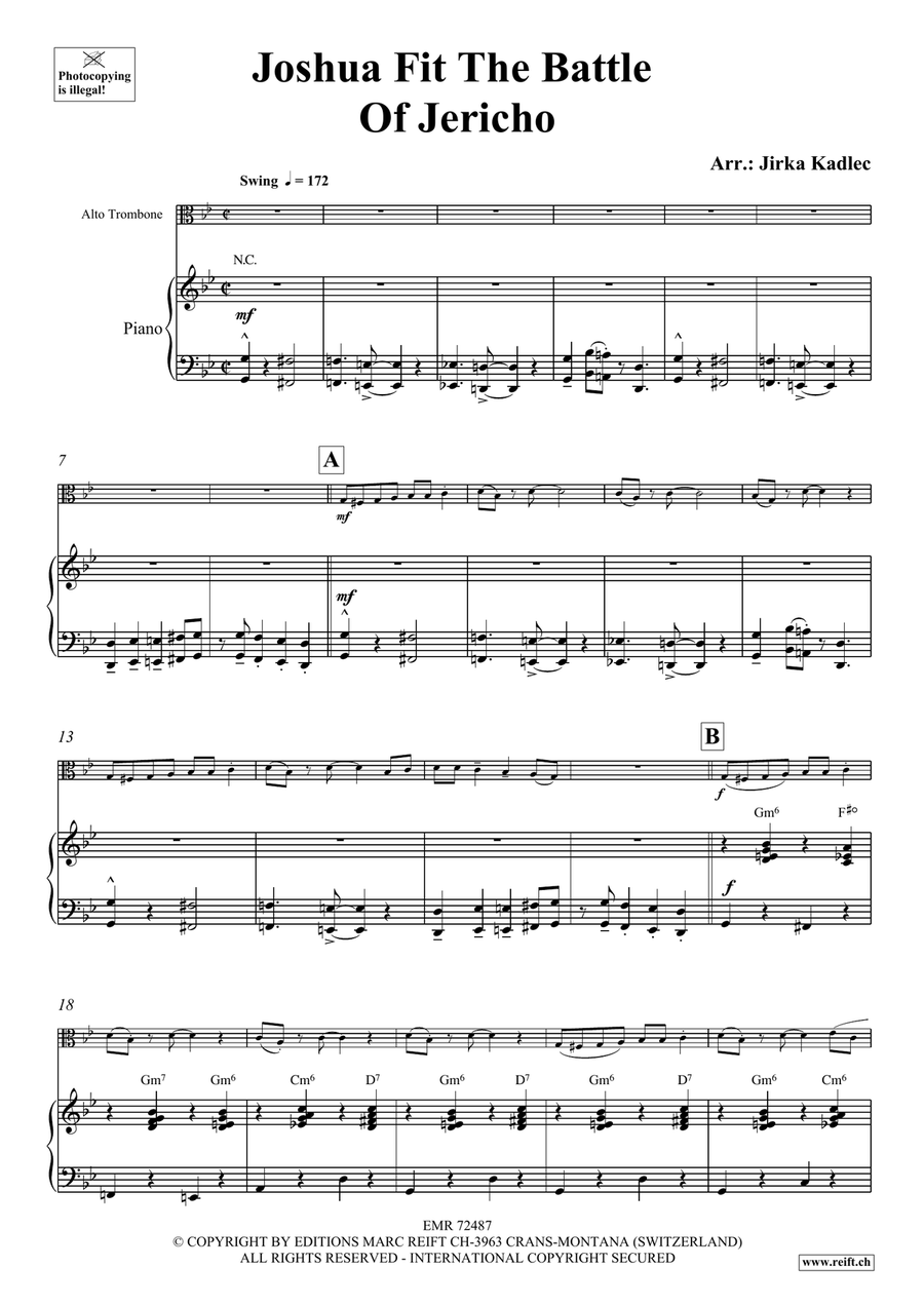 Joshua Fit The Battle Of Jericho Piano Accompaniment scores gallery preview page 4