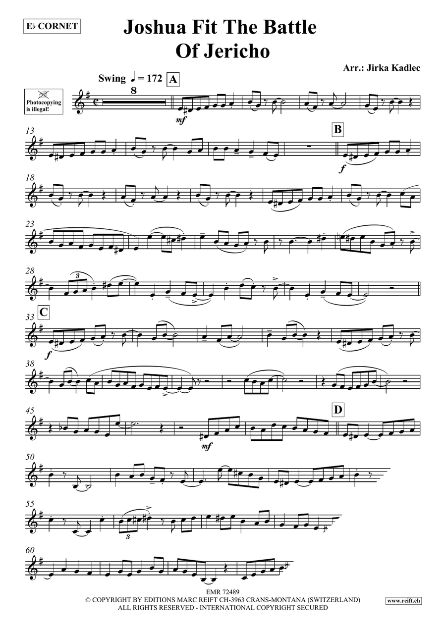 Joshua Fit The Battle Of Jericho Cornet scores gallery preview page 3