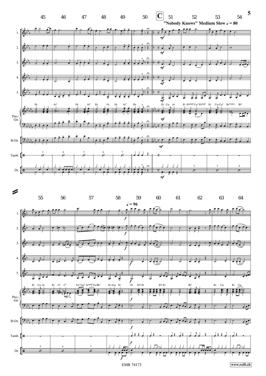 A Gospel Voyage A Gospel Voyage Clarinet Quintet scores gallery preview page 6