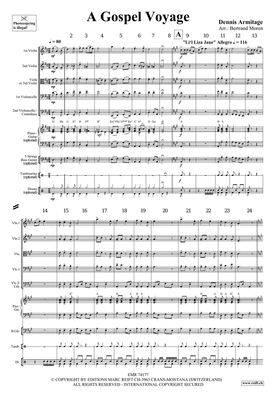 A Gospel Voyage A Gospel Voyage String Quintet scores gallery preview page 4