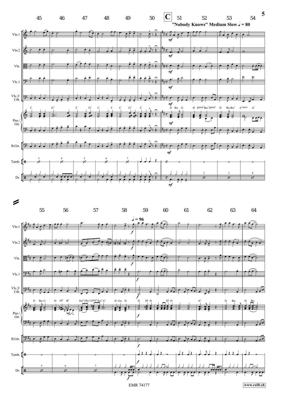 A Gospel Voyage A Gospel Voyage String Quintet scores gallery preview page 6